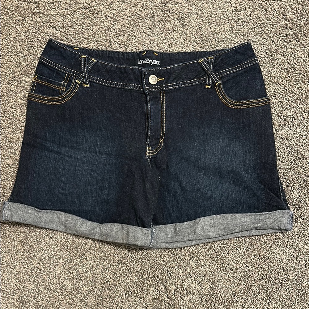 Lane Bryant Women's Black Denim Shorts